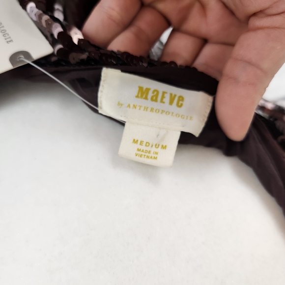 Maeve by Anthropologie Brown Kara Sequined Mini Dress - Picture 8 of 13